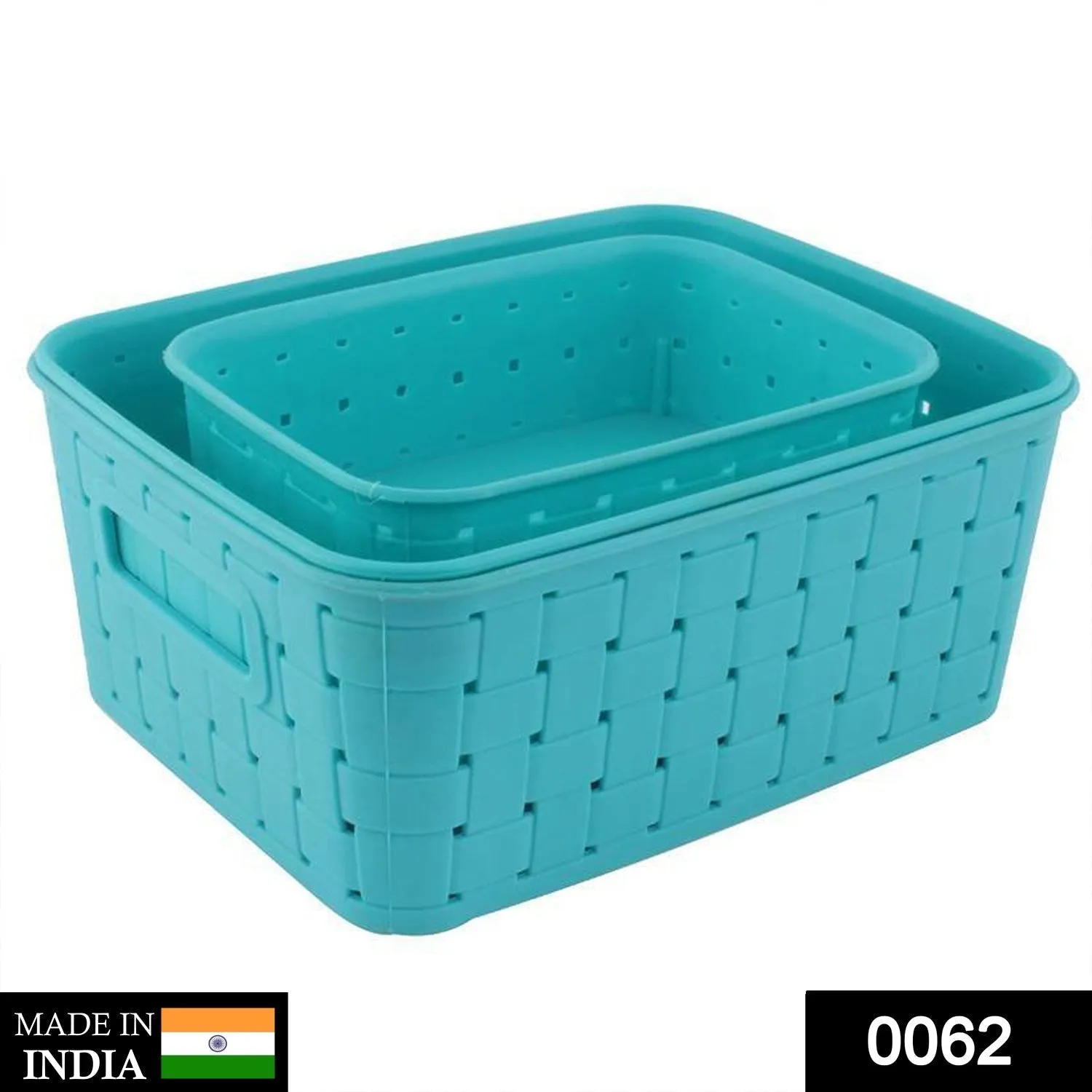 062 Smart Baskets for Storage(Set of 3) Sky Blue