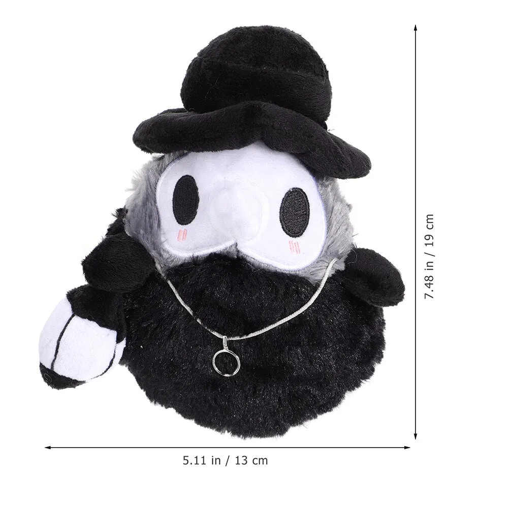 1 Pair Kawaii Cute Luminous Cartoon Plague Doctor Beak Doll Lovely Plush Doll Toy Ornament Halloween Party Prom Props Kids Gifts