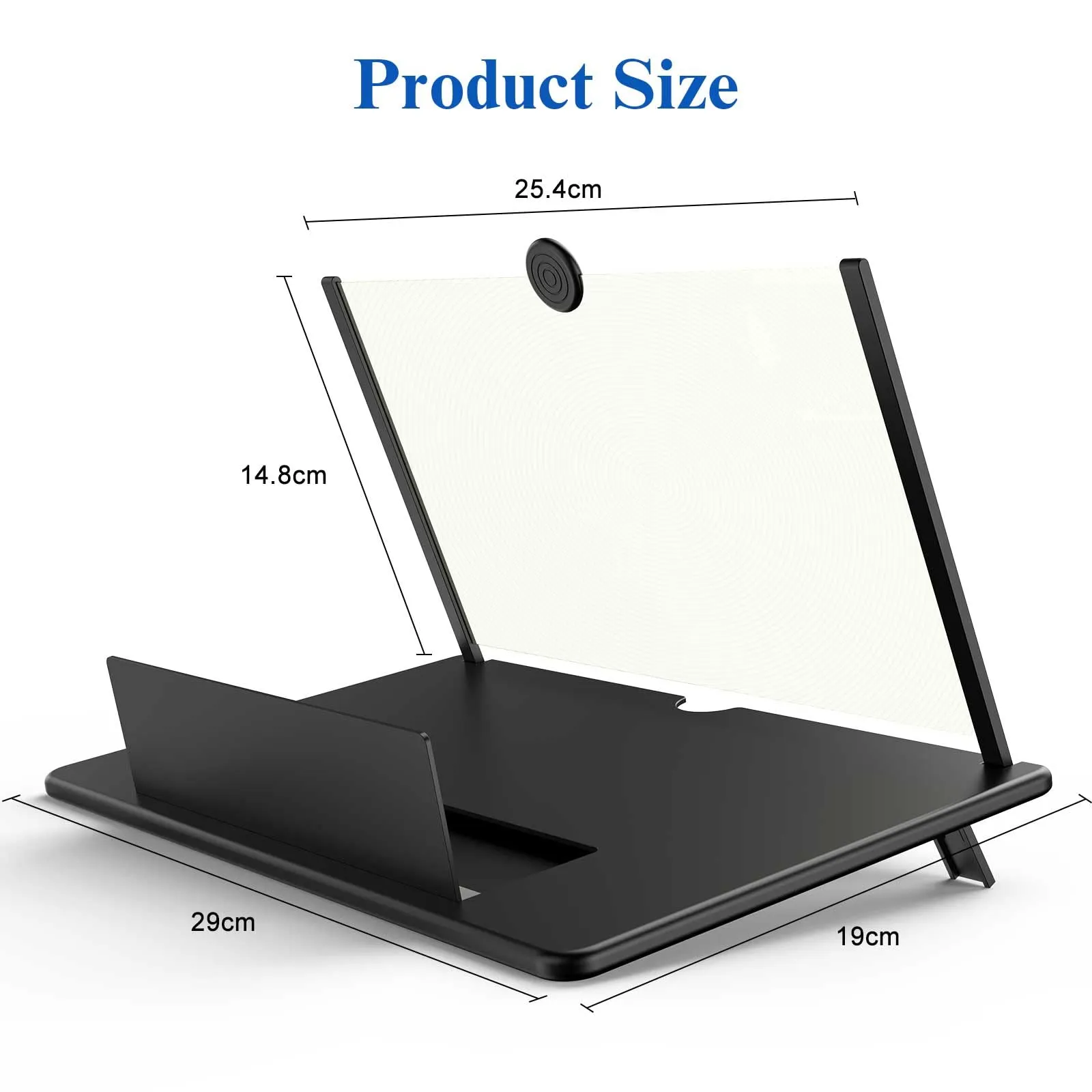 14" Screen Magnifier for Cell Phone - 3D HD Magnifying Projector Screen Enlarger Expanders for Movies, Videos and Gaming - Foldable Phone Stand with Screen Amplifier-Compatible with All Smartphones