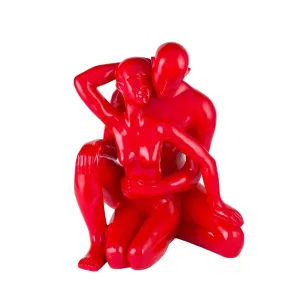 19" Resin Red Romance Sculpture - Home Decor