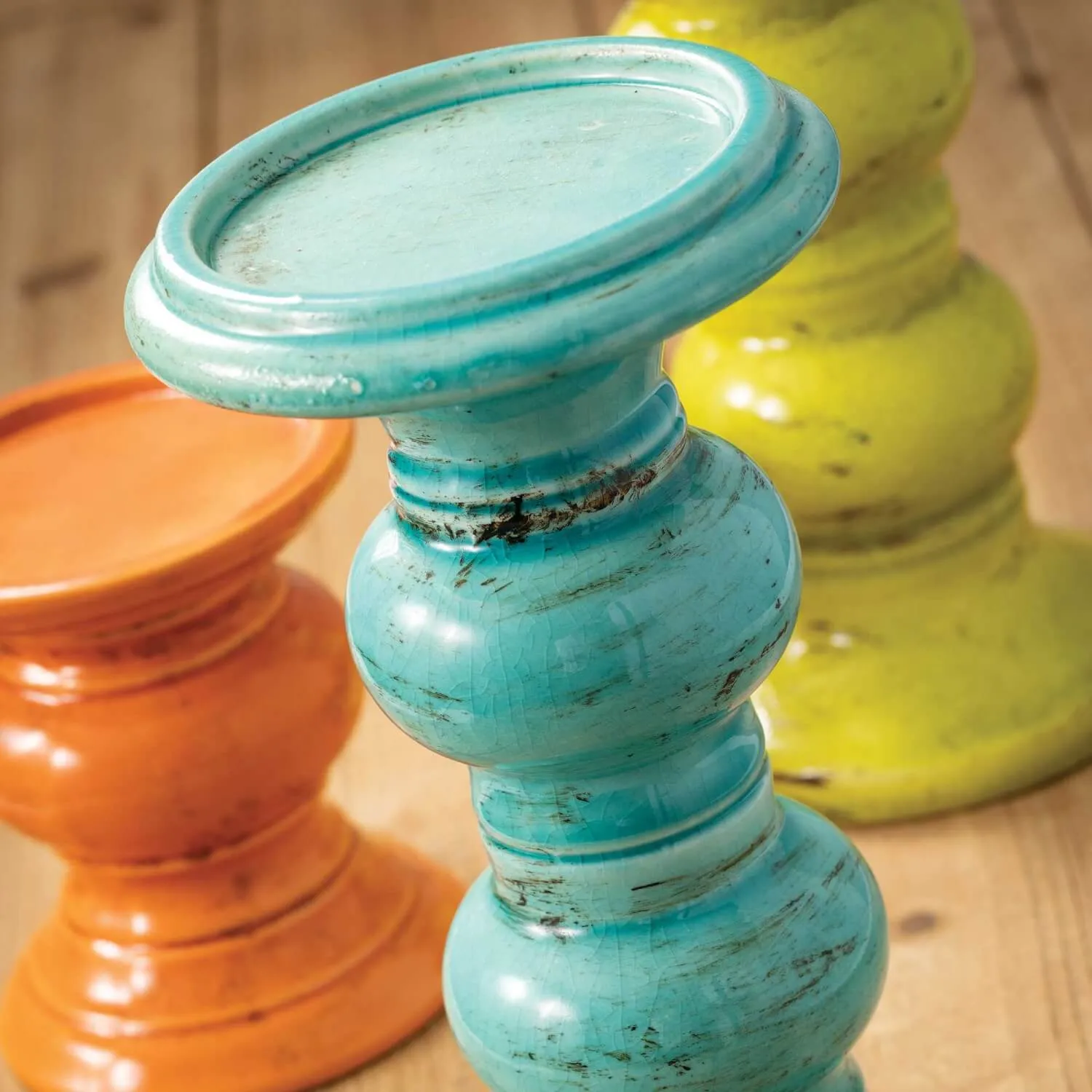 3-Color Pillar Candleholders