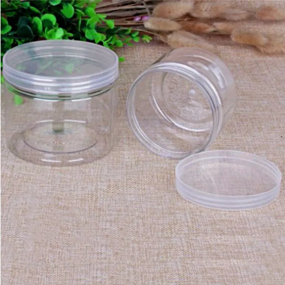 300ml PET Cosmetic Jar wit Lid Crystal Clear 1pc