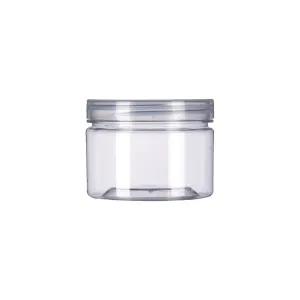 300ml PET Cosmetic Jar wit Lid Crystal Clear 1pc