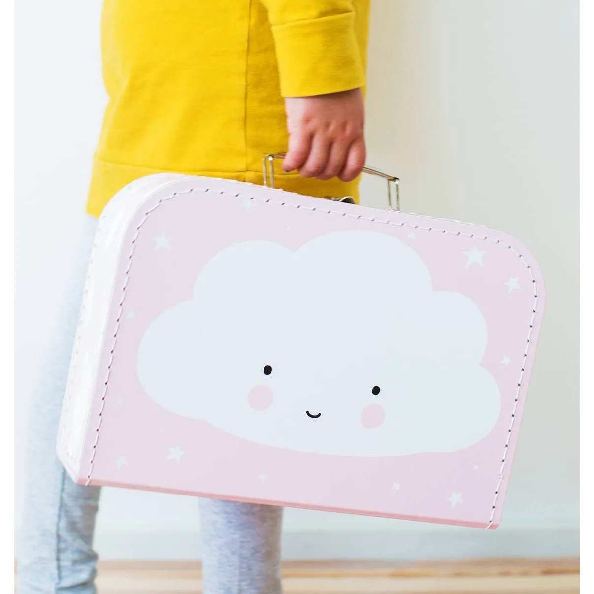 A Little Lovely Company Suitcase Cloud Pink