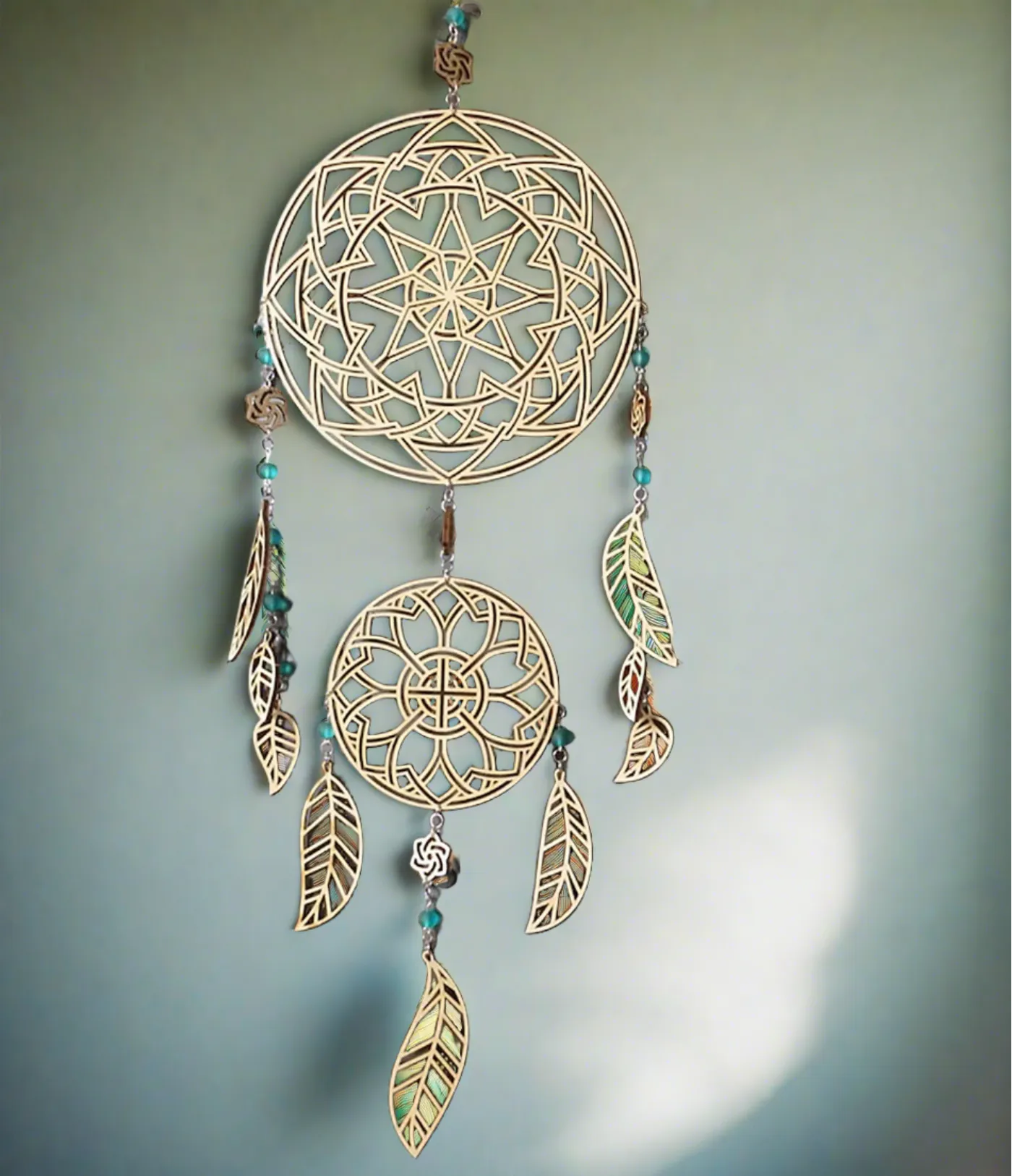 American Elm Wooden Dreamcatcher - Natural Ethnic Wood Art Dream Catcher for Home Decor - Mystical Gift - Boho Decor