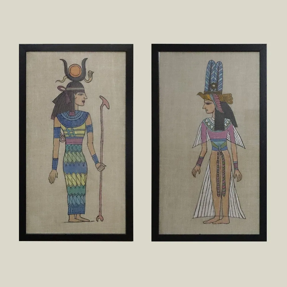 Ancient Egyptian Framed Painting (Set of 2)