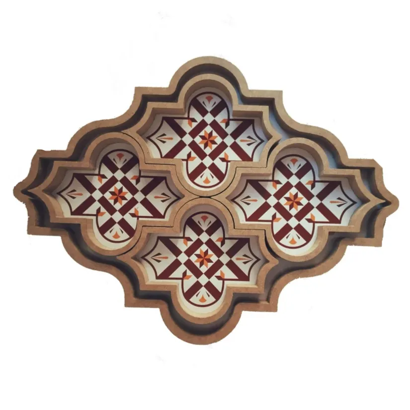 Arabesque Serving Tray with Coasters