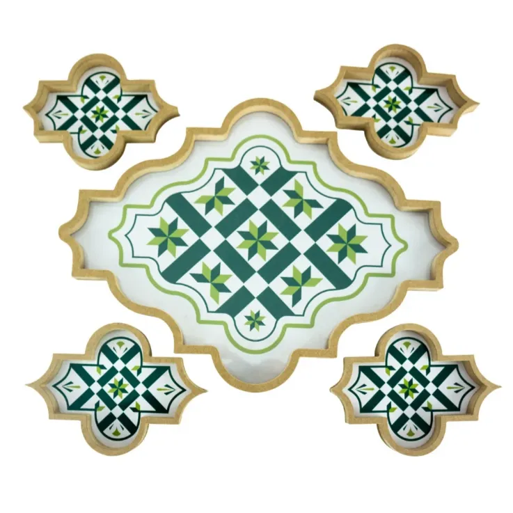 Arabesque Serving Tray with Coasters