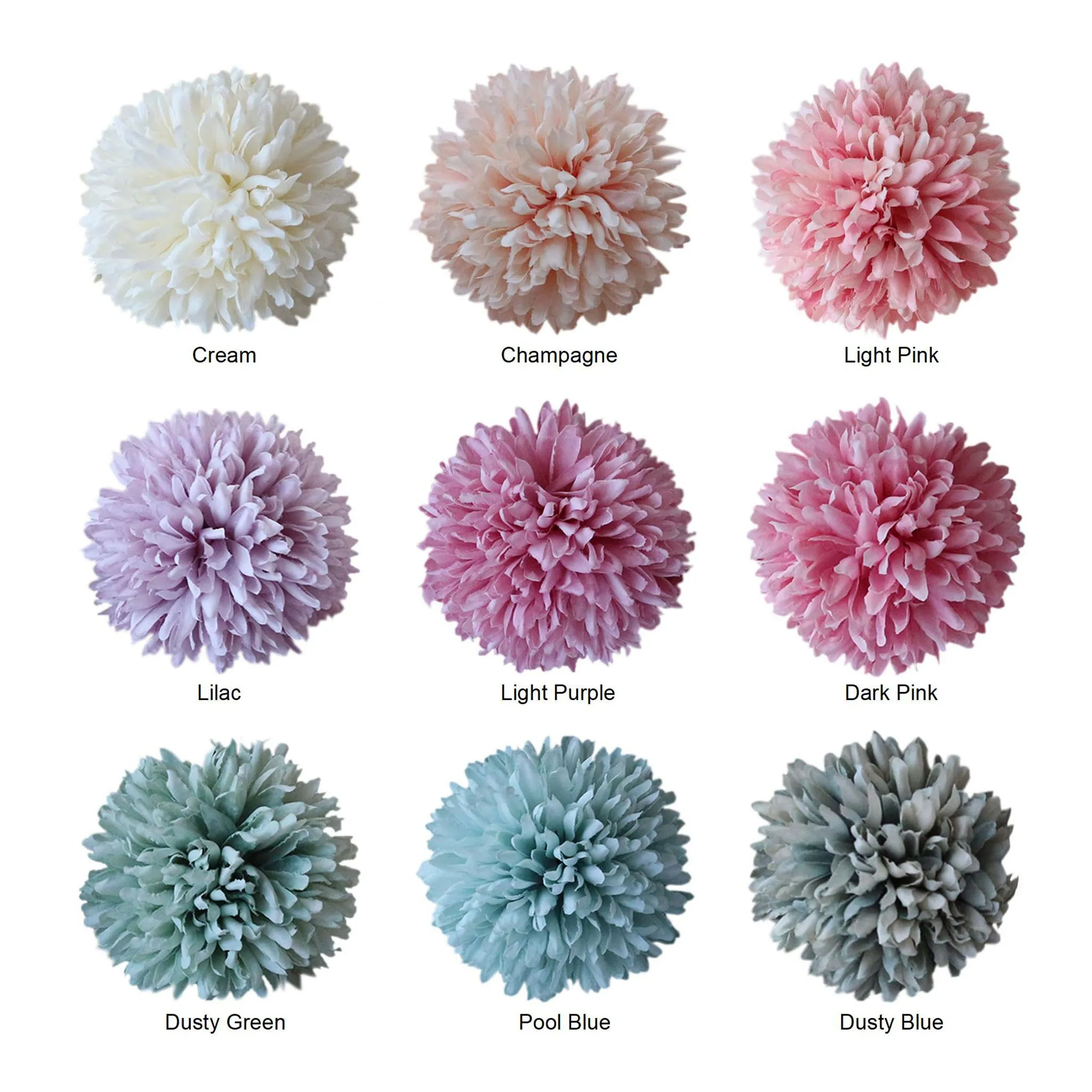 Artificial Chrysanthemum Ball Flowers Small Floral Decor