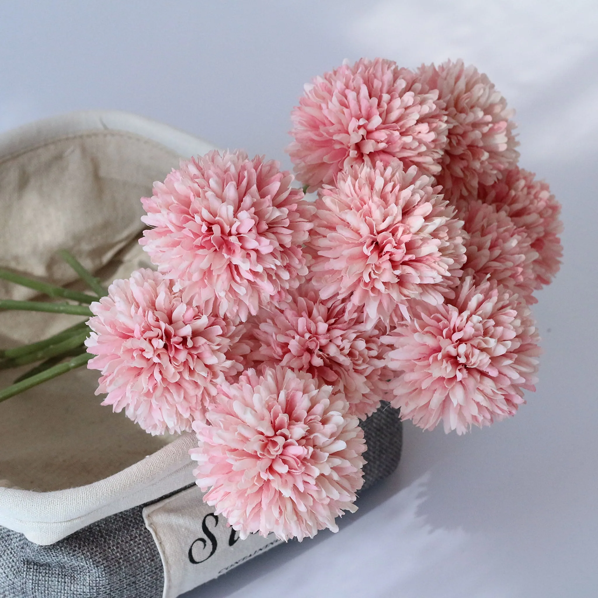 Artificial Chrysanthemum Ball Flowers Small Floral Decor