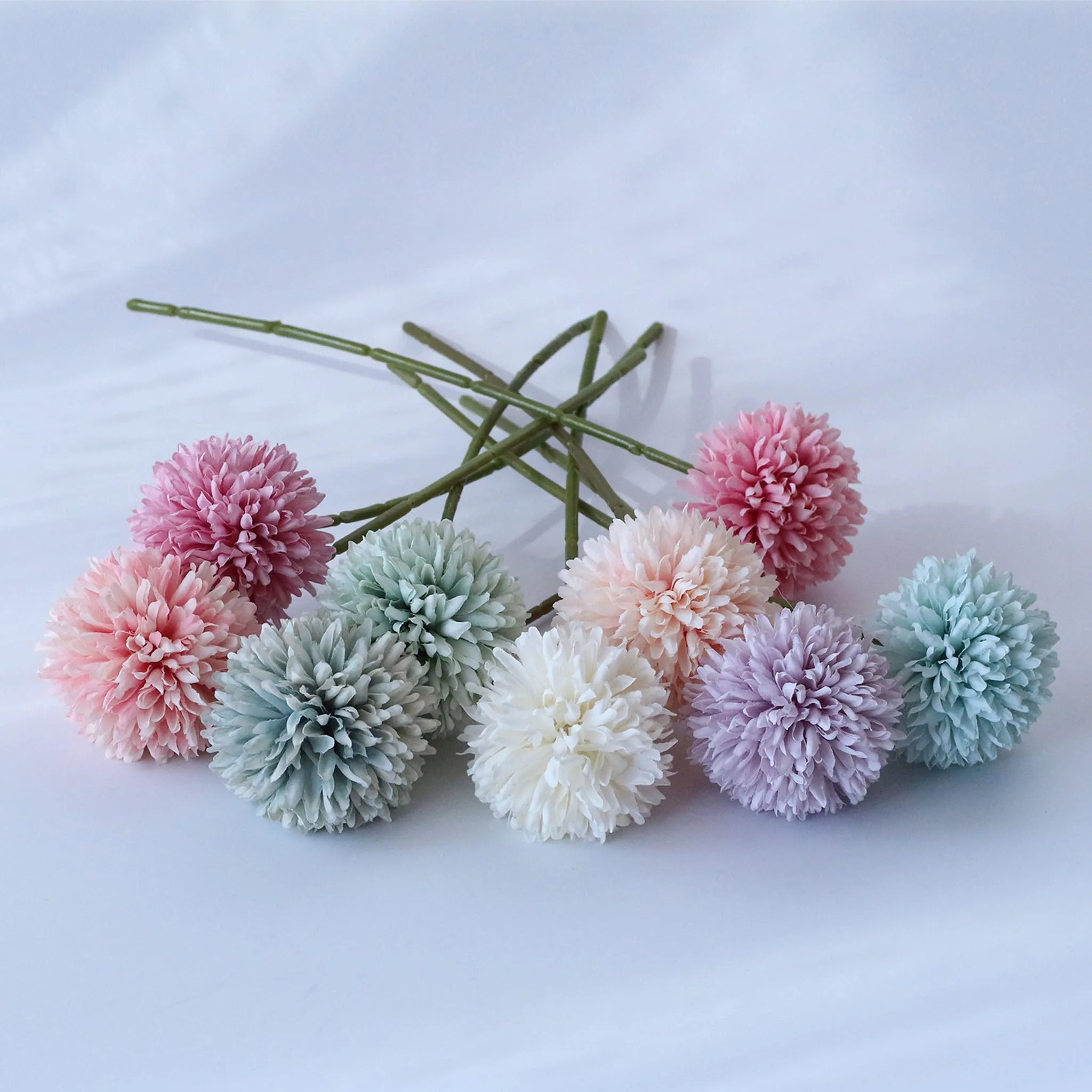 Artificial Chrysanthemum Ball Flowers Small Floral Decor