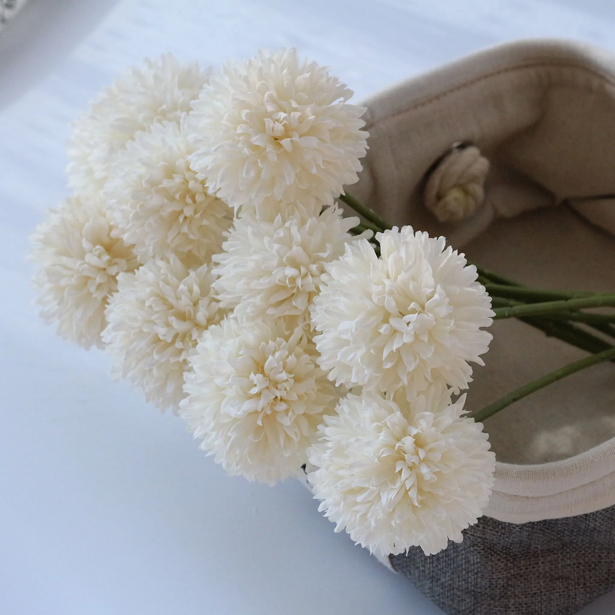 Artificial Chrysanthemum Ball Flowers Small Floral Decor