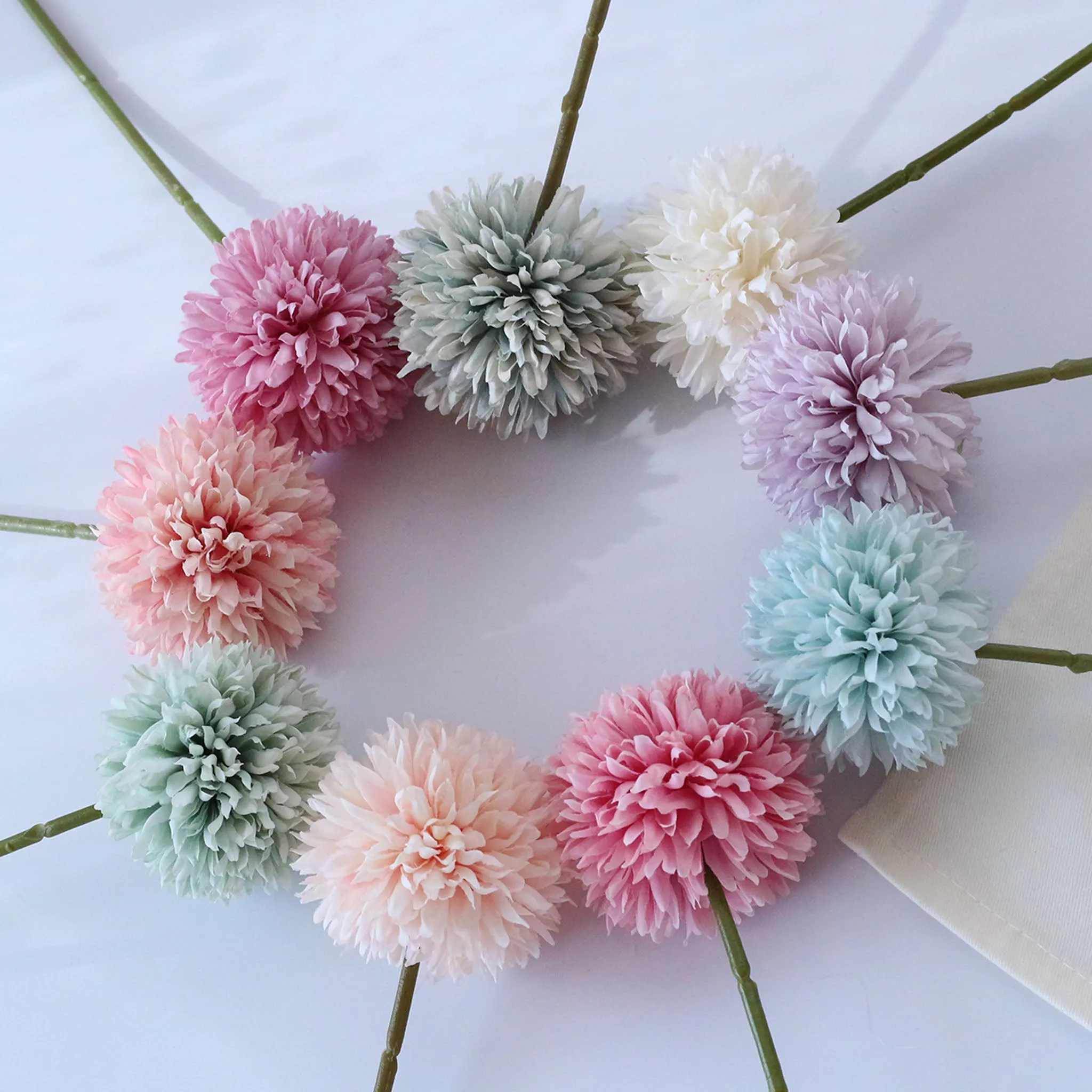 Artificial Chrysanthemum Ball Flowers Small Floral Decor