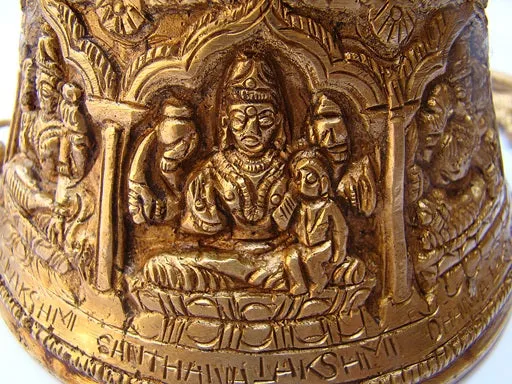 Ashtalakshmi (Ashta Laxmi) Temple bell in brass