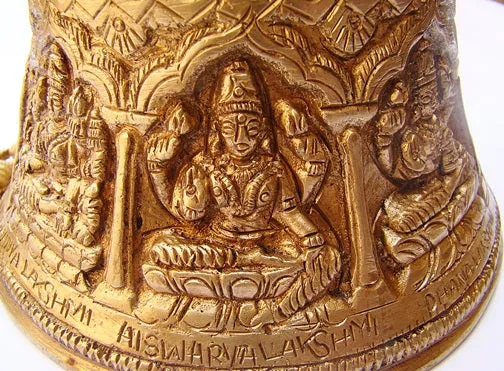 Ashtalakshmi (Ashta Laxmi) Temple bell in brass