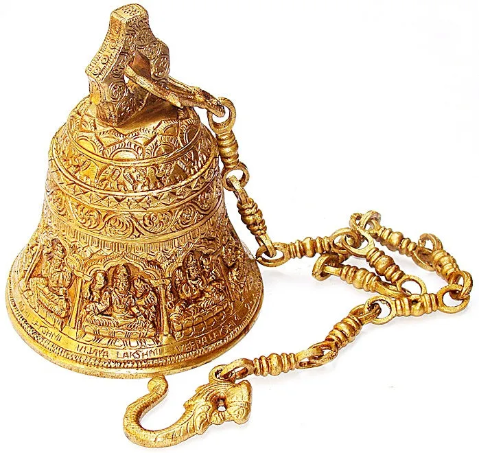 Ashtalakshmi (Ashta Laxmi) Temple bell in brass