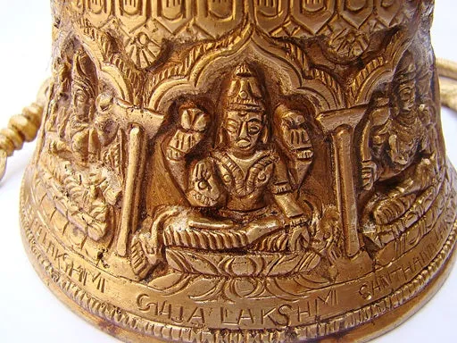 Ashtalakshmi (Ashta Laxmi) Temple bell in brass