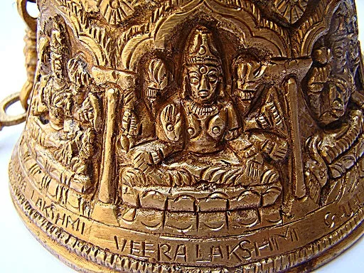 Ashtalakshmi (Ashta Laxmi) Temple bell in brass