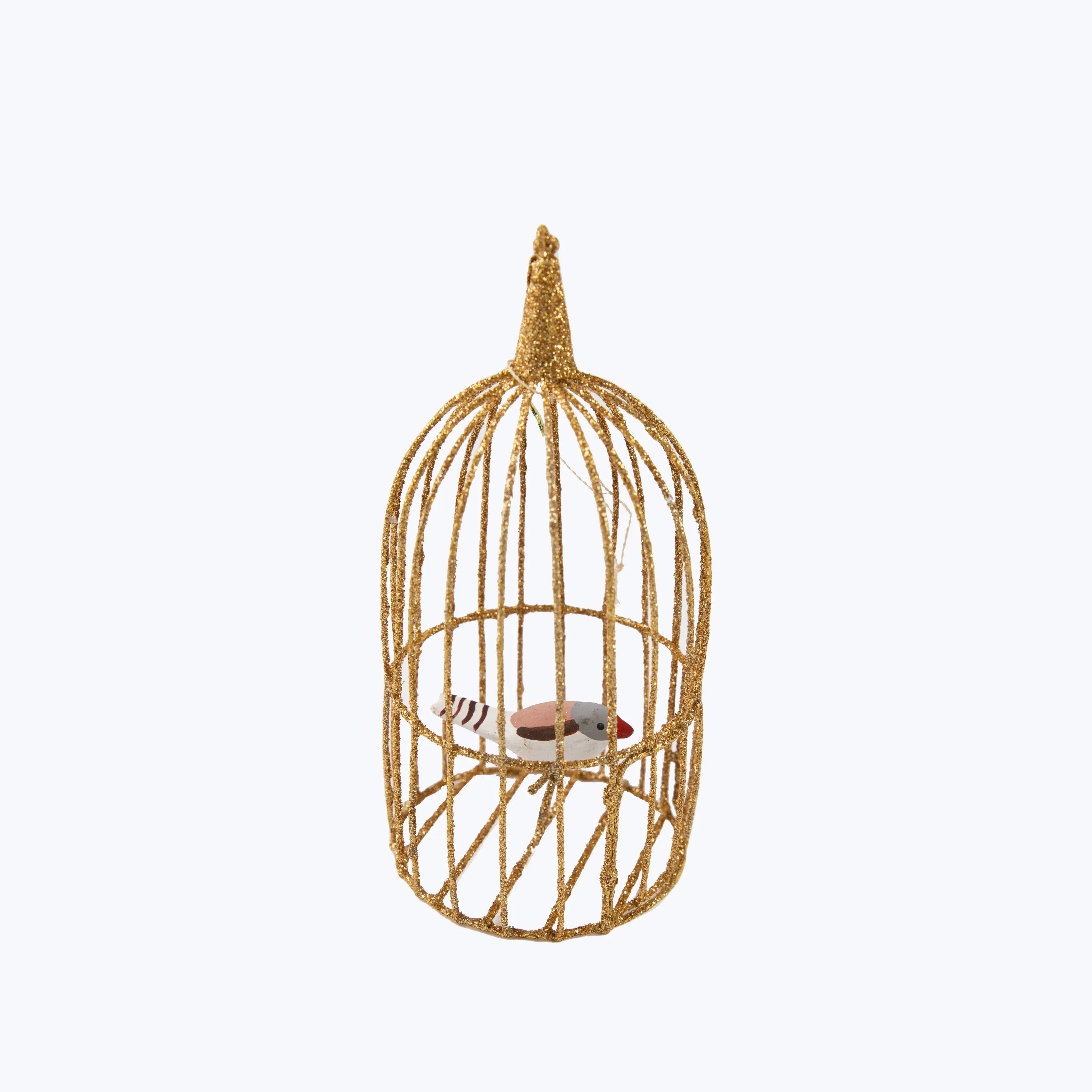 Assorted Gilded Birdcage Ornament