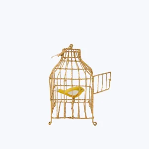 Assorted Gilded Birdcage Ornament