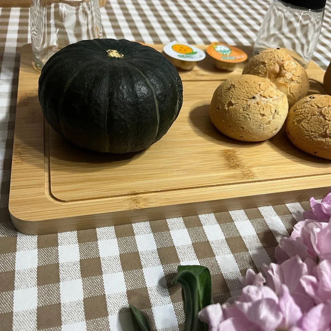 Bamboo Cheese Board Set with Stainless Steel Knives