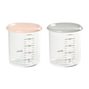 Beaba Tritan Food Jar 2 Pack 240ml - Pink/Grey