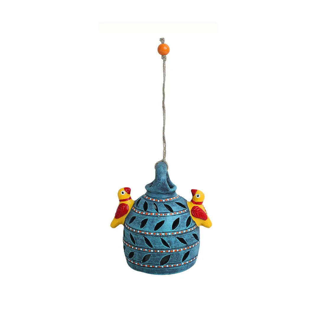 'Beautiful Birdies' Handmade & Handpainted Terracotta Garden Decorative Hanging