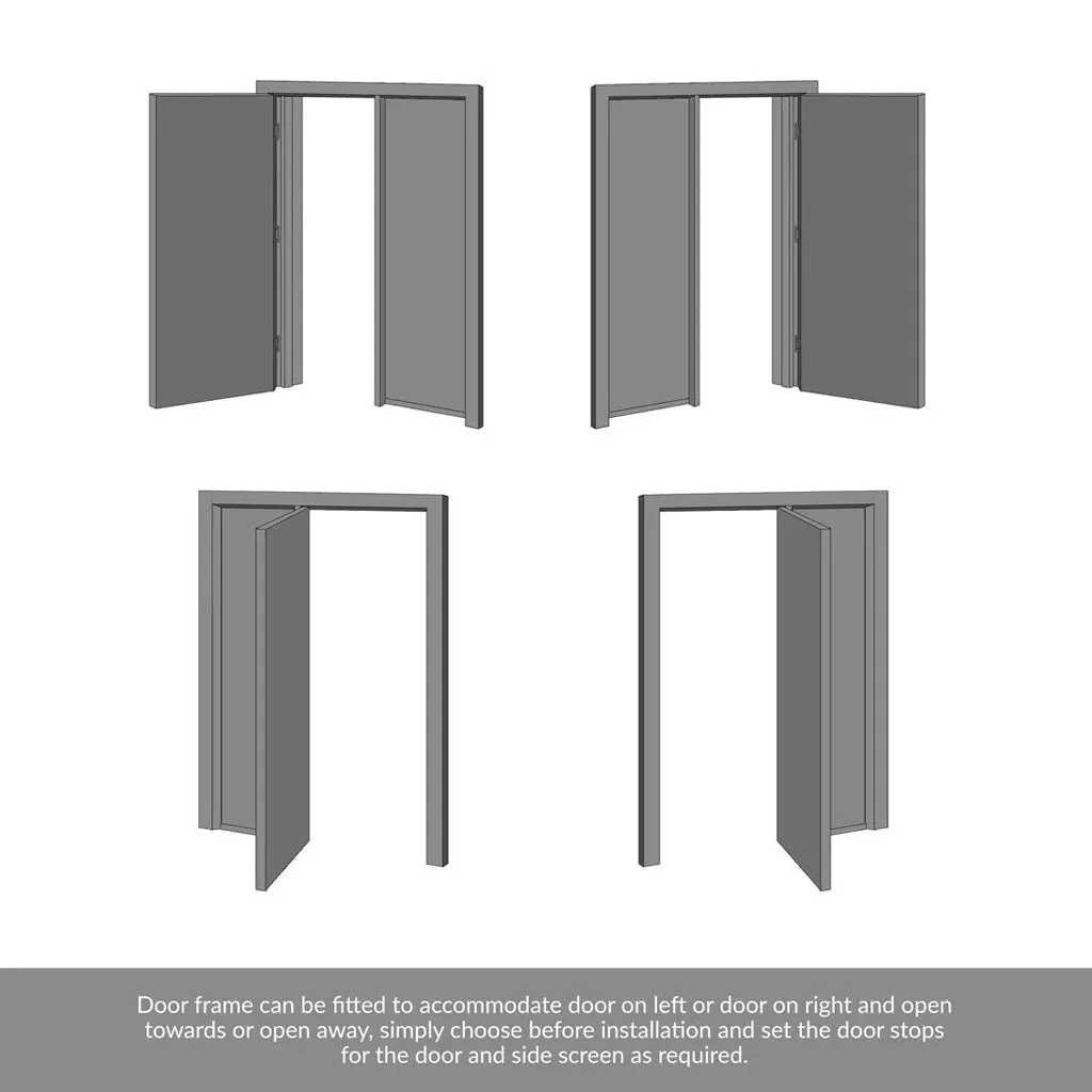 Bespoke Room Divider - Eco-Urban® Breda Door DD6439C - Clear Glass with Full Glass Side - Premium Primed - Colour & Size Options