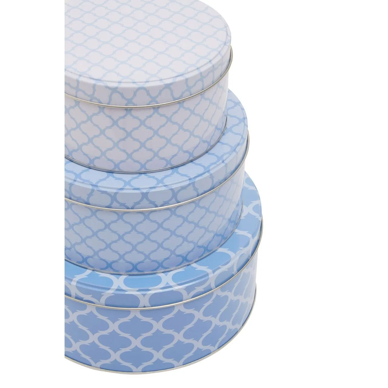 Blue and White Kensington Storage Tins (Set of 3)