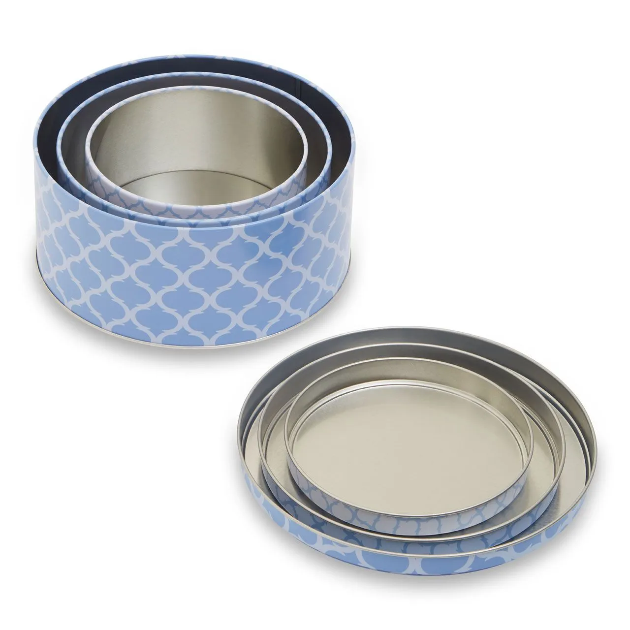 Blue and White Kensington Storage Tins (Set of 3)