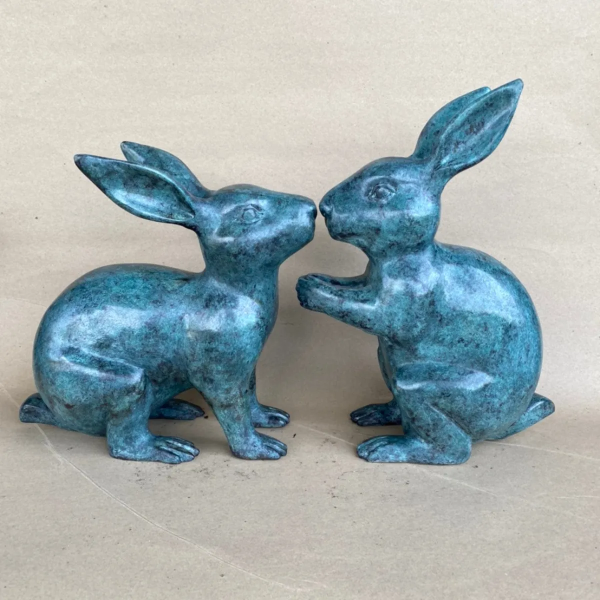 Bronze Bunny Rabbit Statues