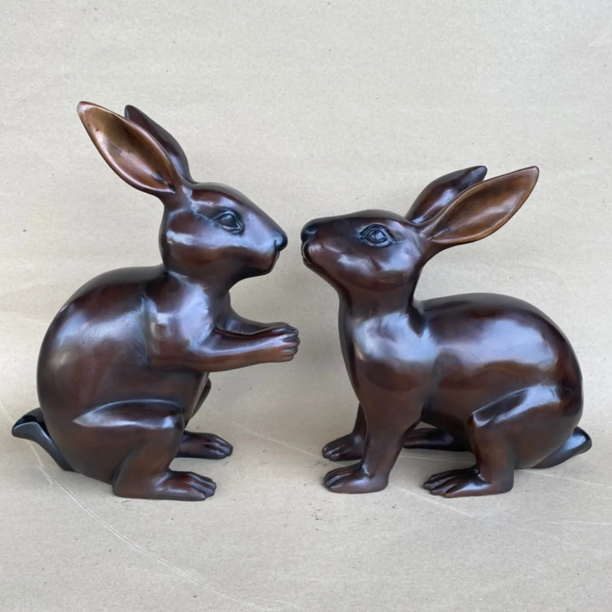 Bronze Bunny Rabbit Statues