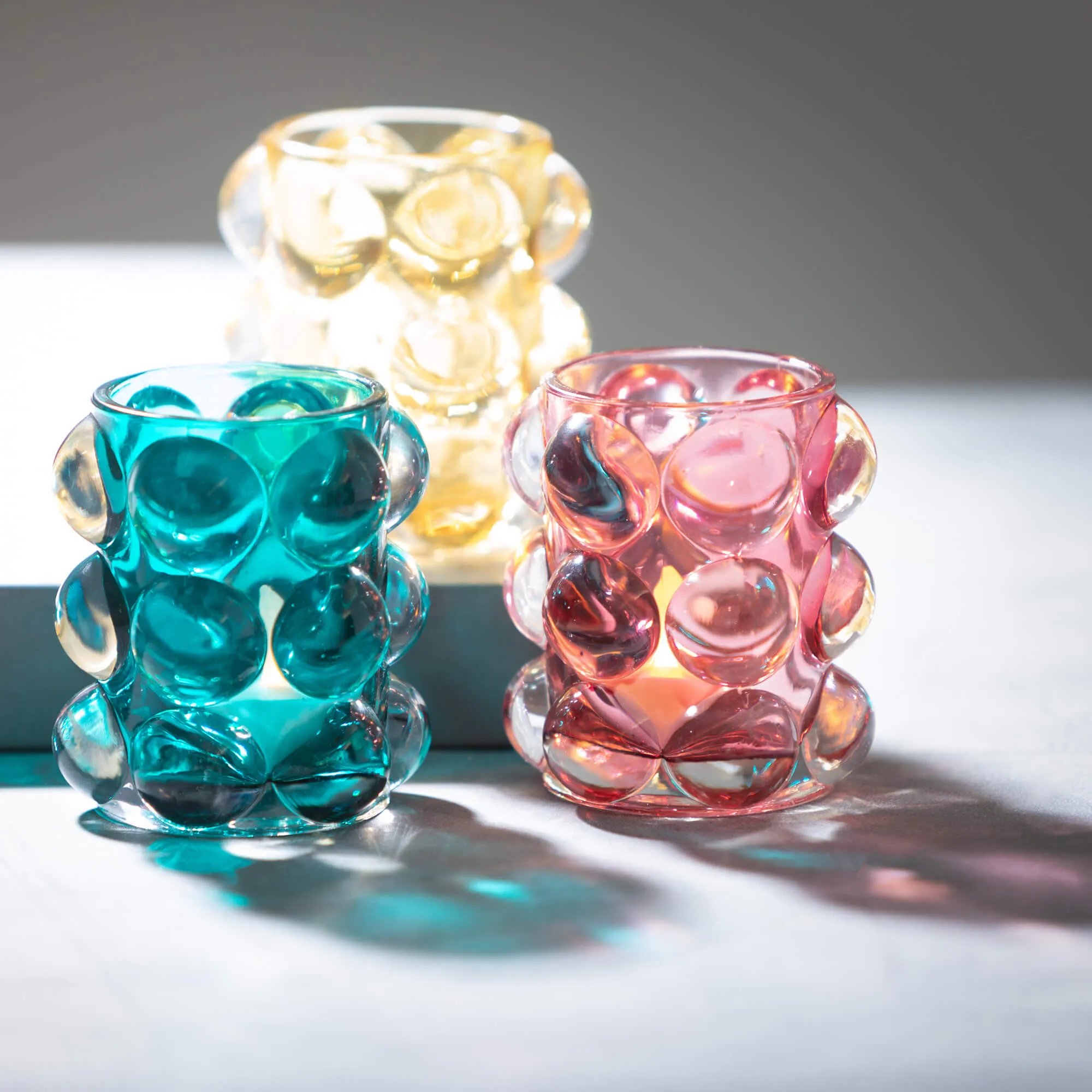 Bubble Texture Glass Votives