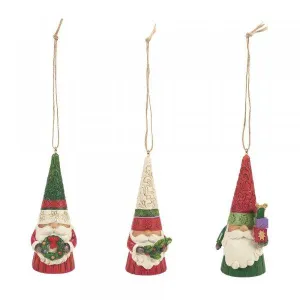 Christmas Gnome Set of 3 Hanging Ornaments (Christmas Ornaments)