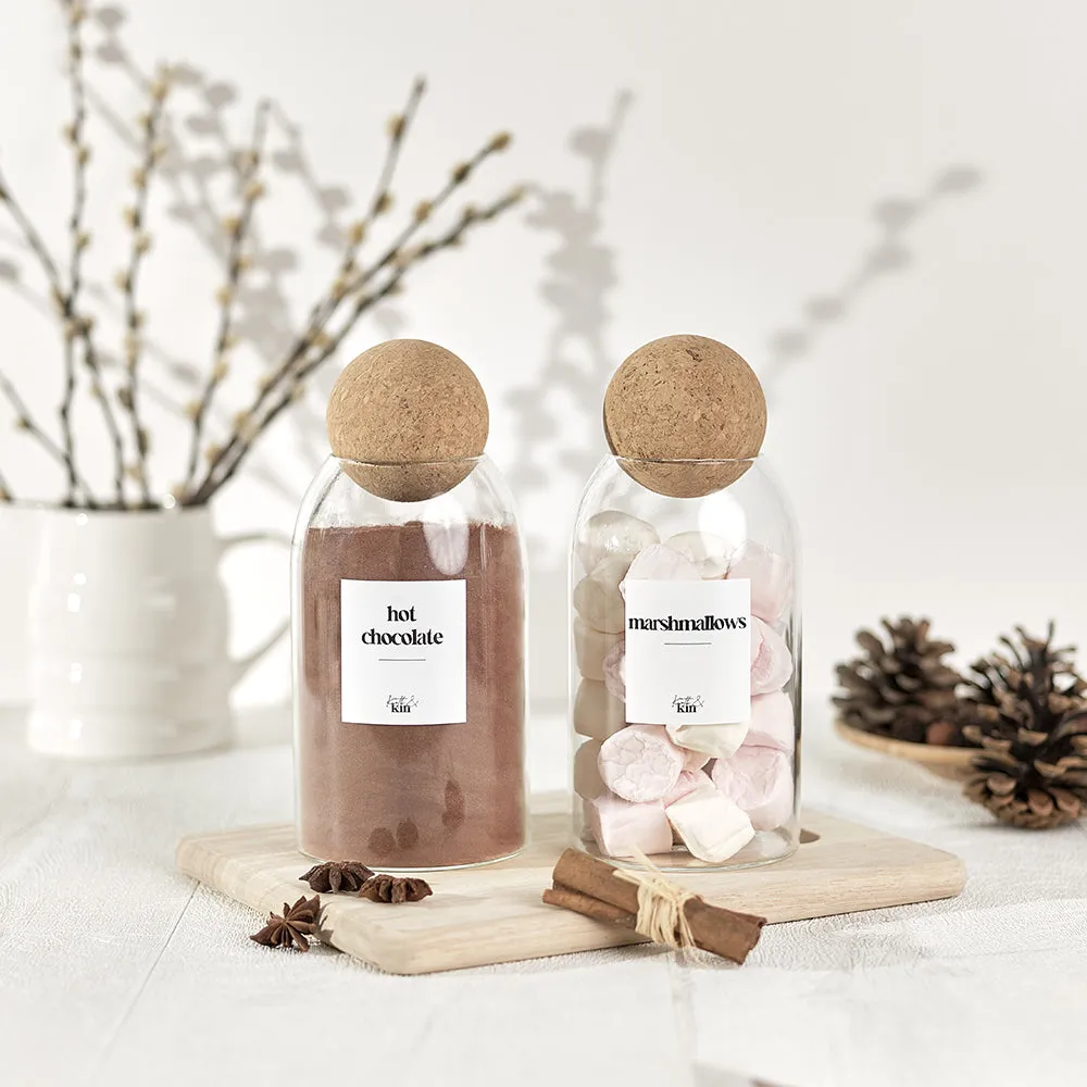 Contemporary Hot Chocolate & Marshmallow Jar Set