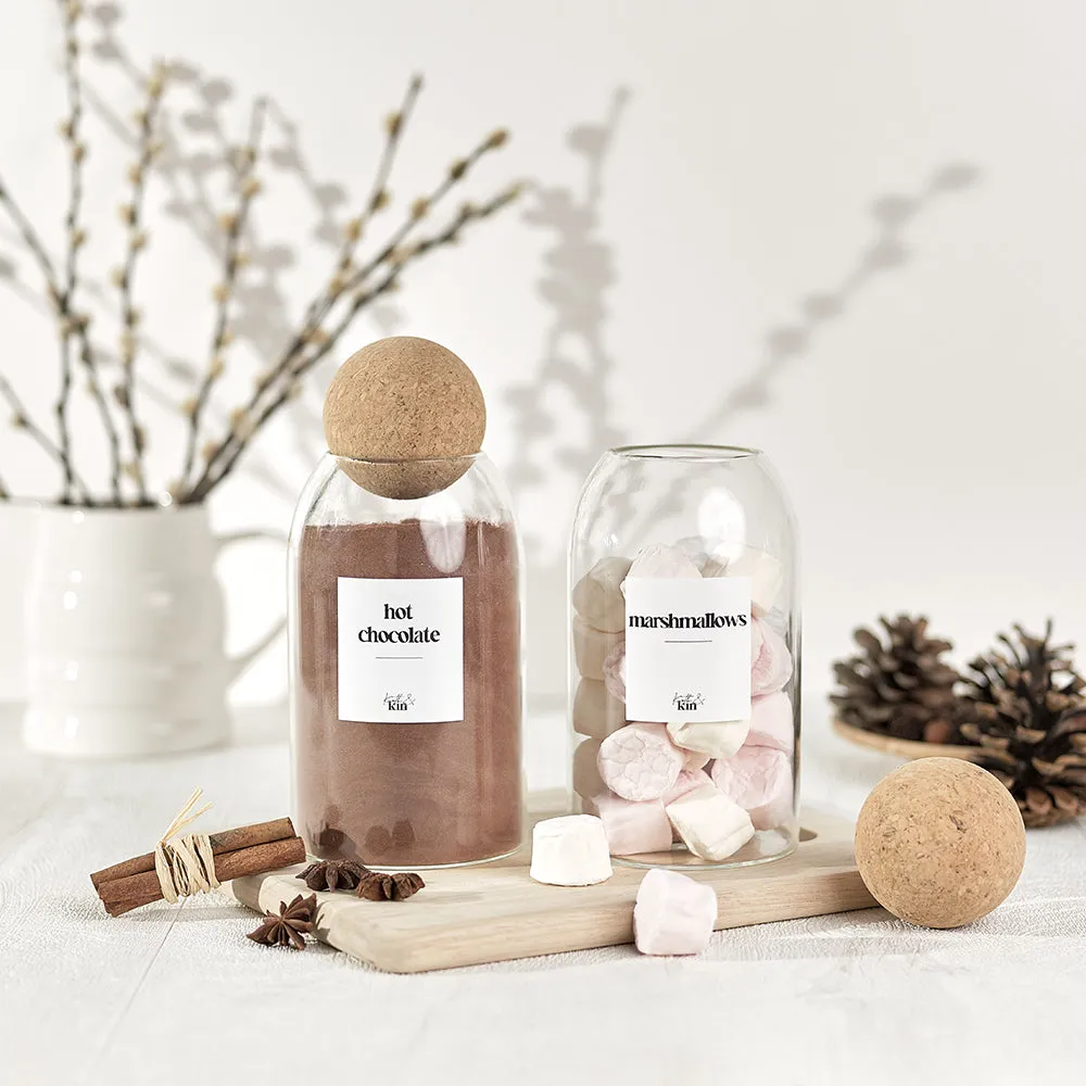 Contemporary Hot Chocolate & Marshmallow Jar Set