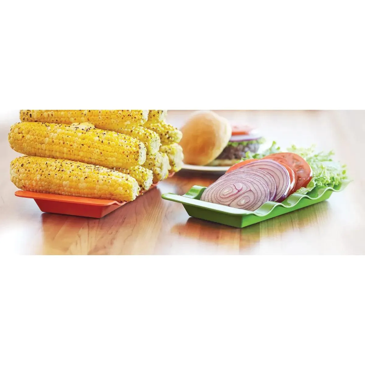 Corn Stacker & Condiment Tray