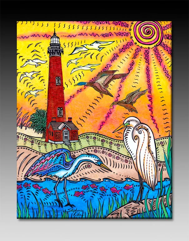 Currituck Lighthouse Ceramic Tile