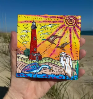 Currituck Lighthouse Ceramic Tile