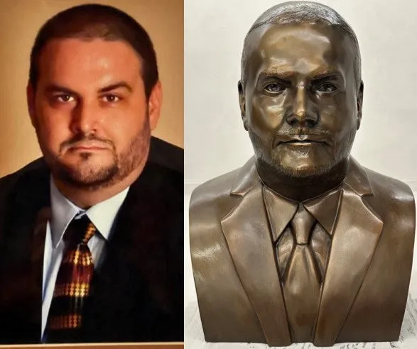 Custom Bronze Portrait Bust, Joey