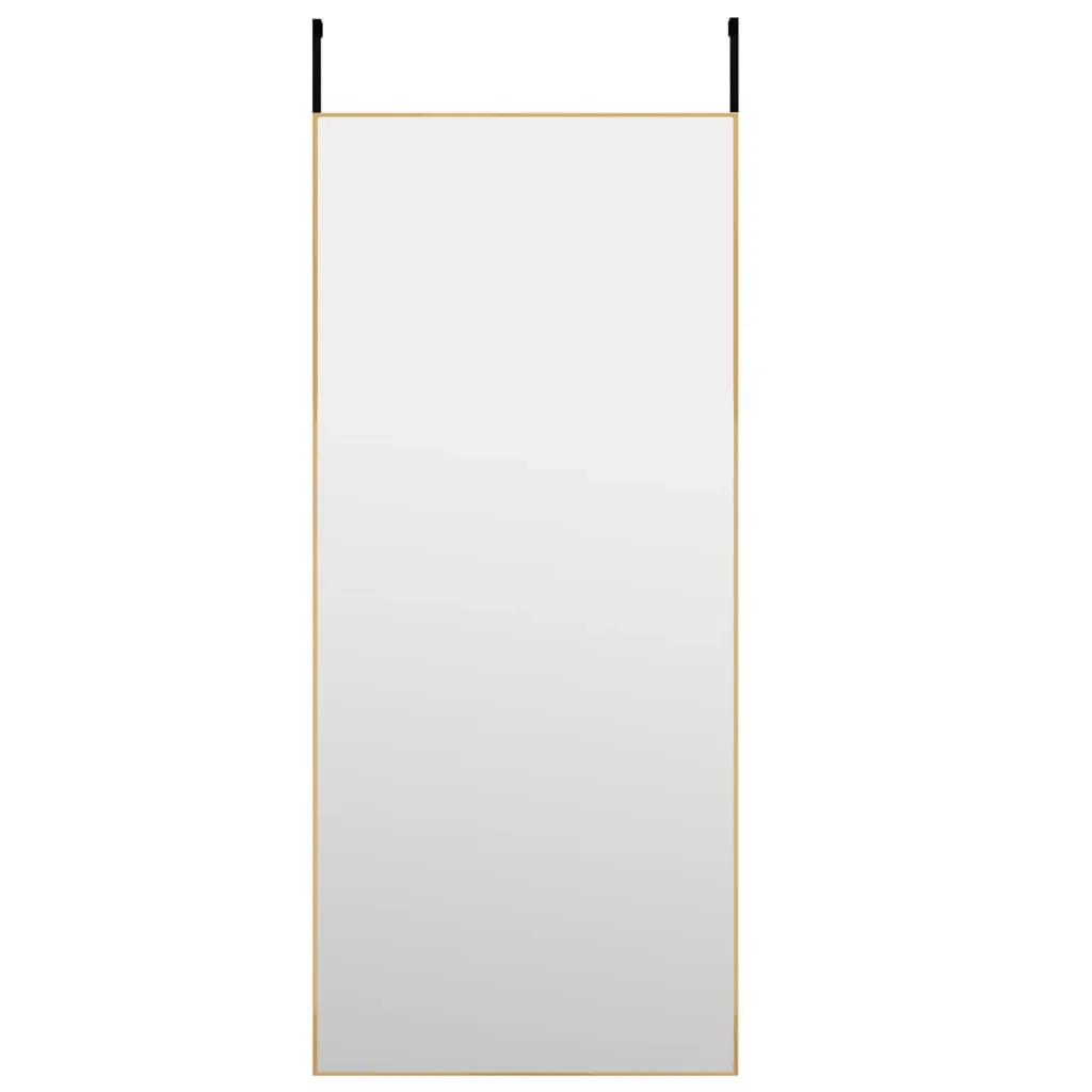 Door Mirror Gold 40x100 cm Glass and Aluminium