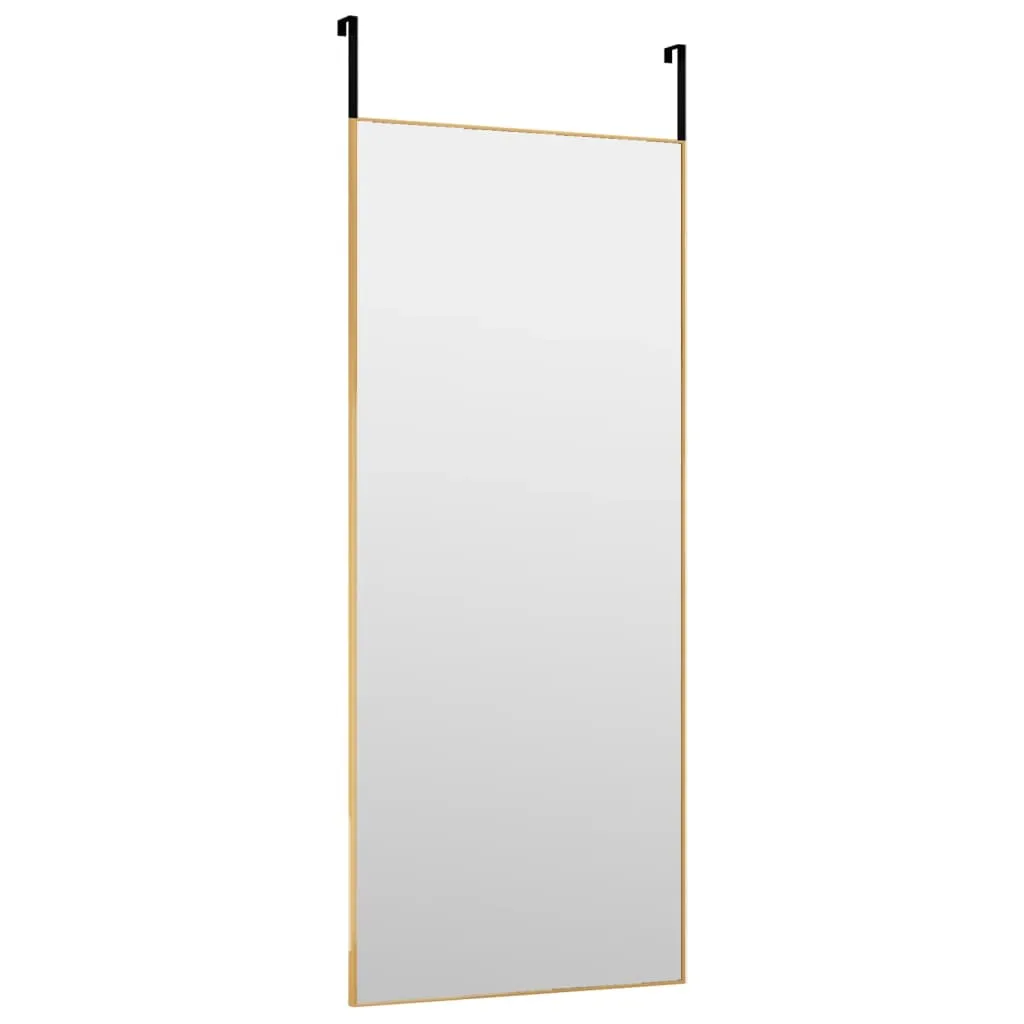 Door Mirror Gold 40x100 cm Glass and Aluminium