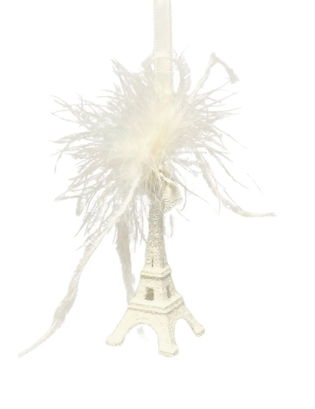 Eiffel Tower Ornament - Small, Cream, Ostrich