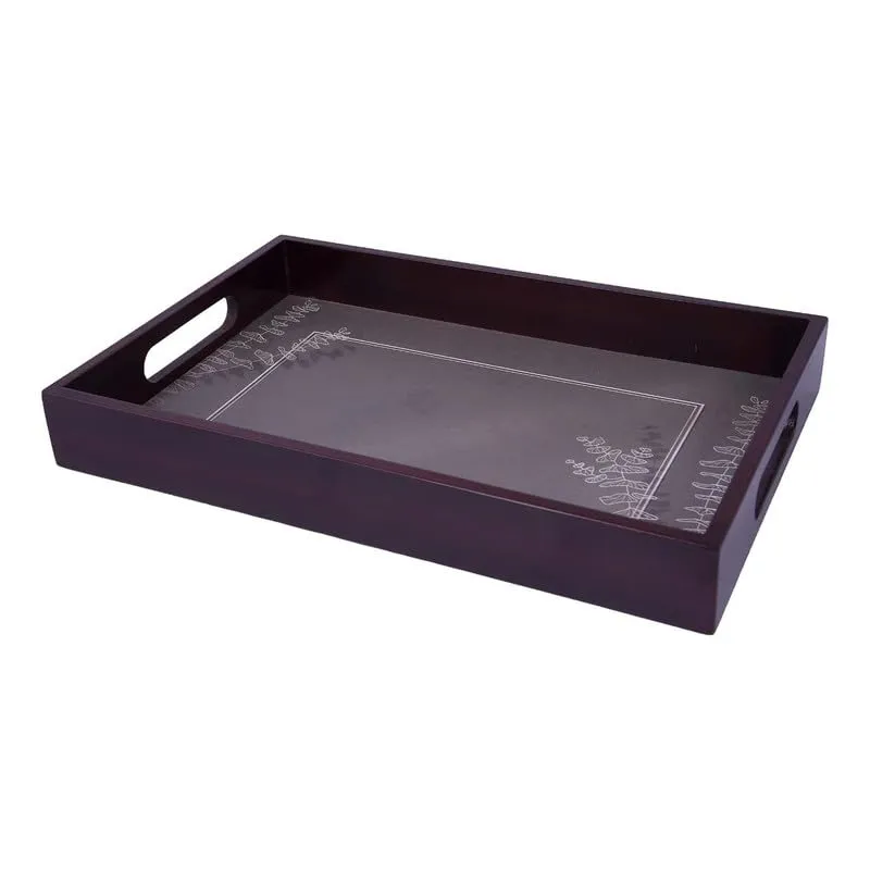 Espoir bloom Wooden Serving, Storage,Office or Home and Kitchen Purpose Serving Tray EB-OT061