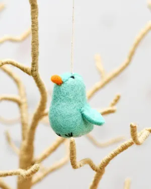 Felt Blue Chick Ornament