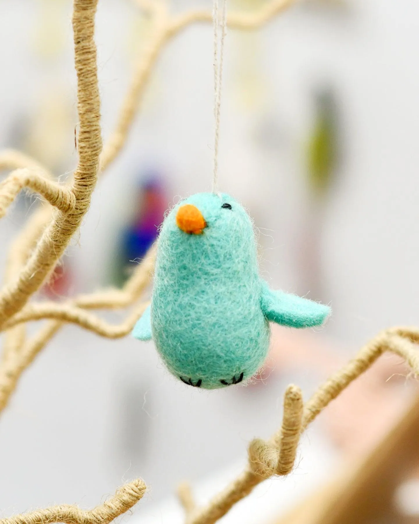 Felt Blue Chick Ornament