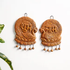 Festive Decor Terracotta Shubh Labh Hangings (Set of 2)