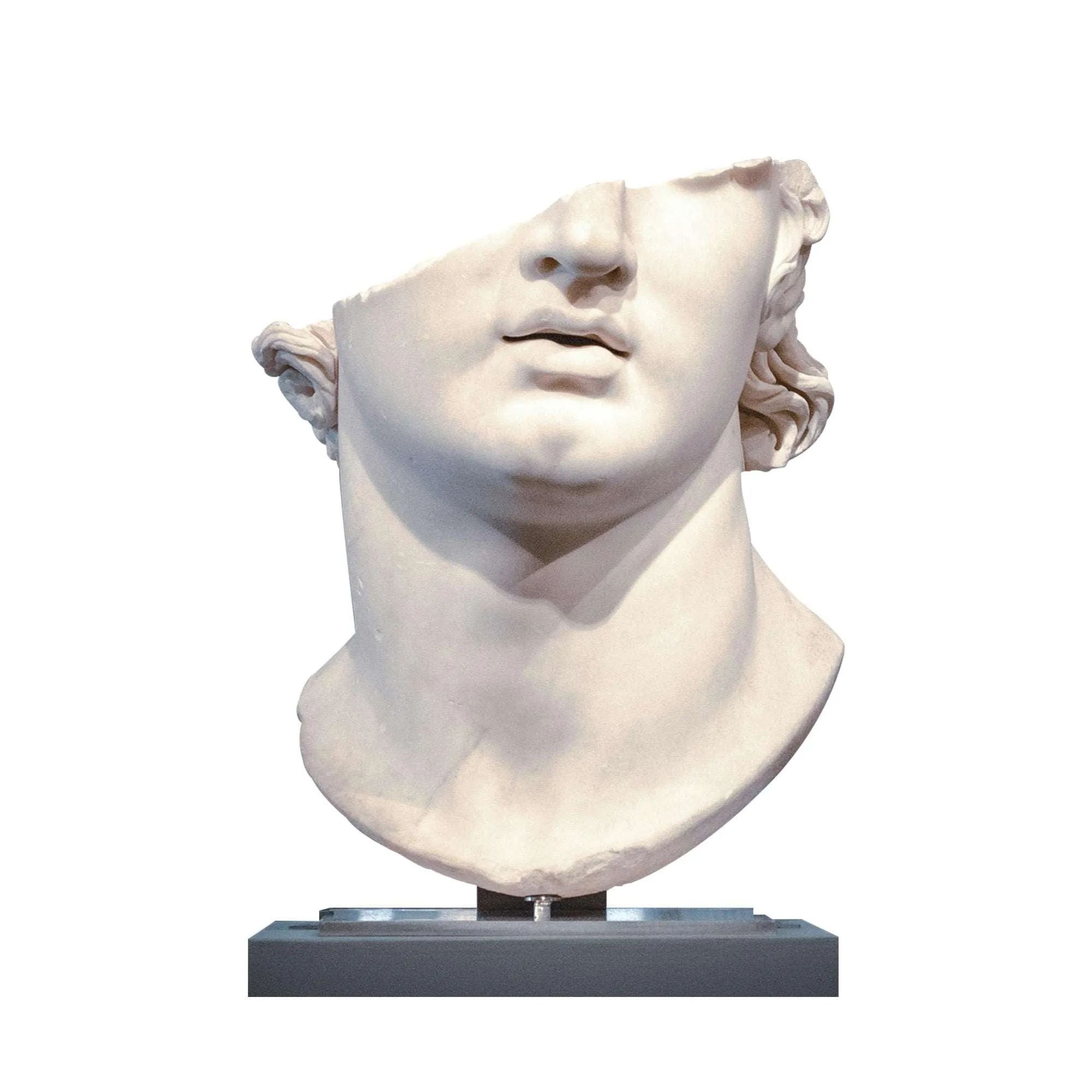 FINEST Greek Male Bust Fragment Sculpture - Timeless Art with a Contemporary Twist FM-045