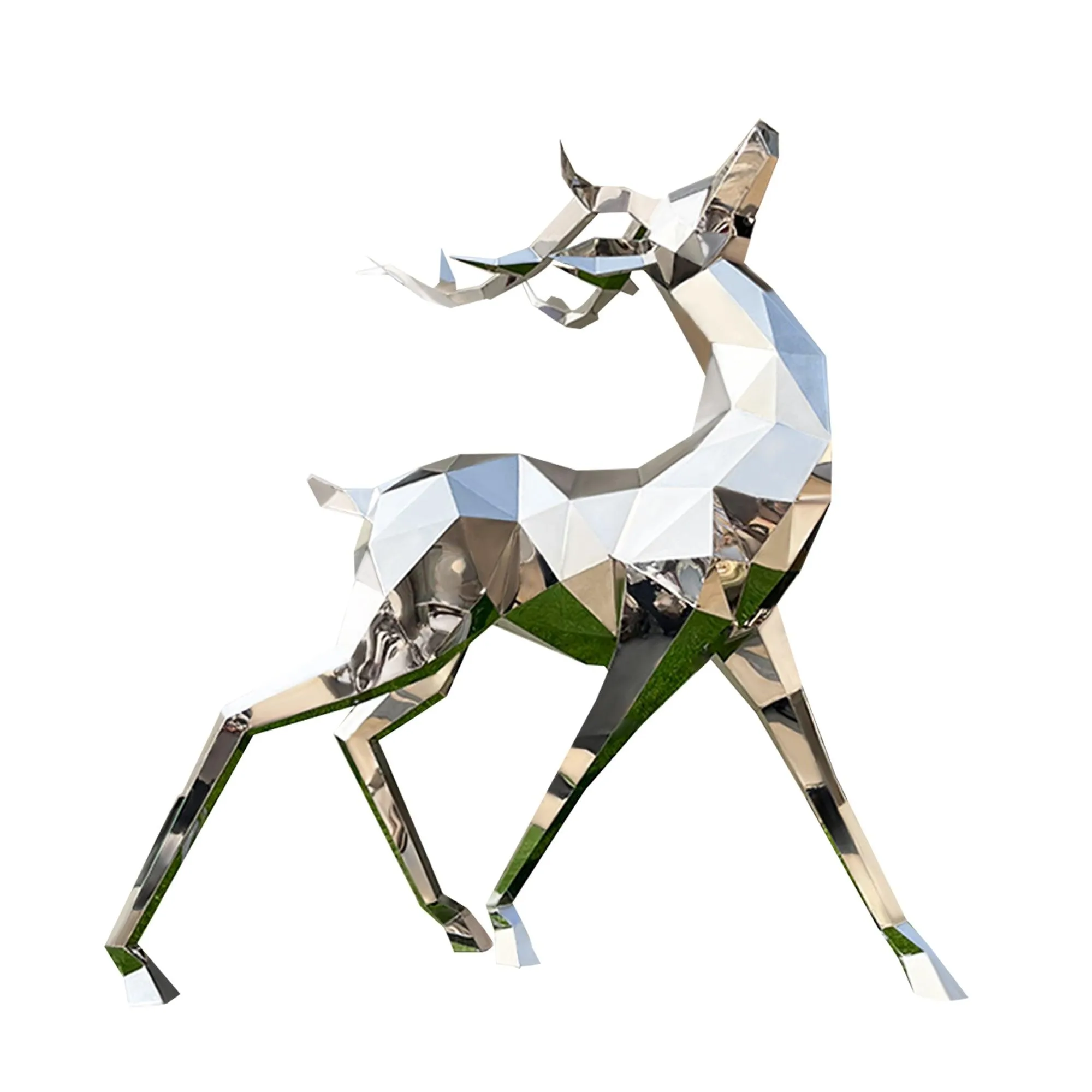 FINEST Sculpture Art Polishing Stainless Steel Elk Sculpture FS-017