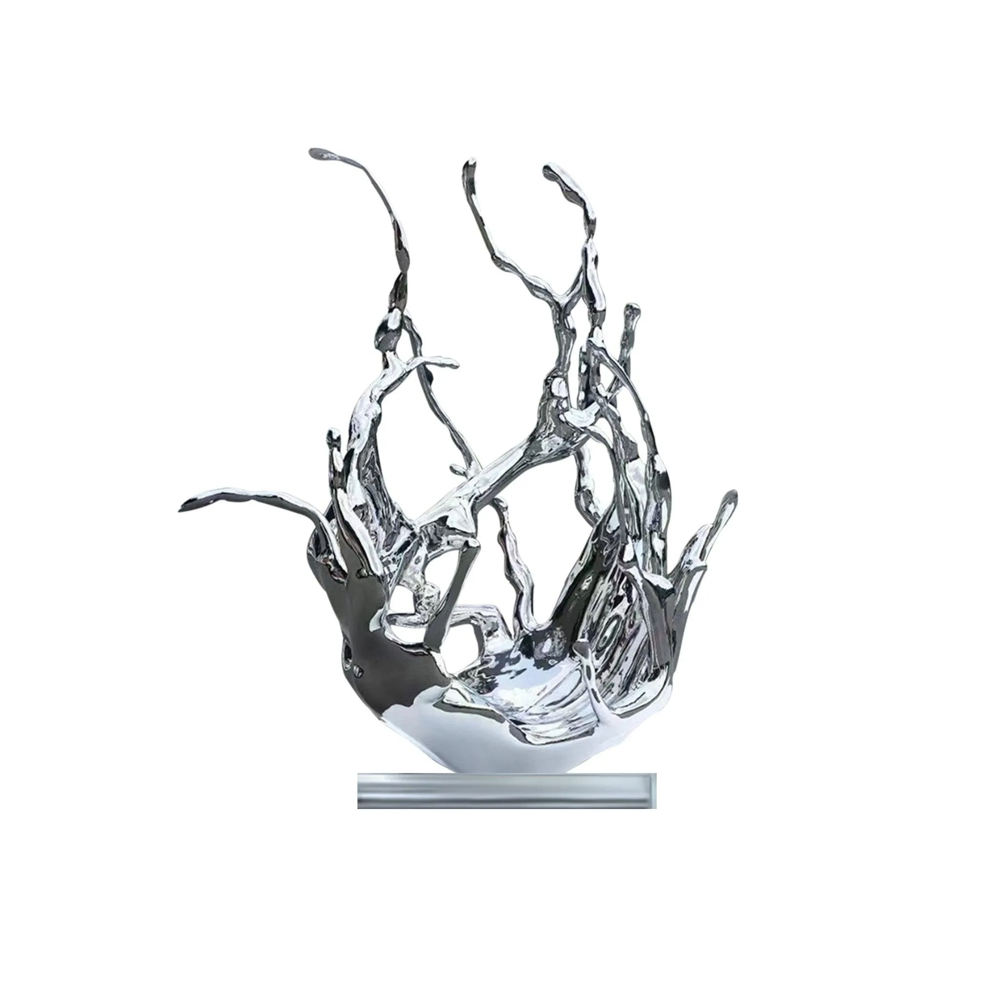 FINEST Water Splash Abstract Stainless Steel Indoor Sculpture FS-005